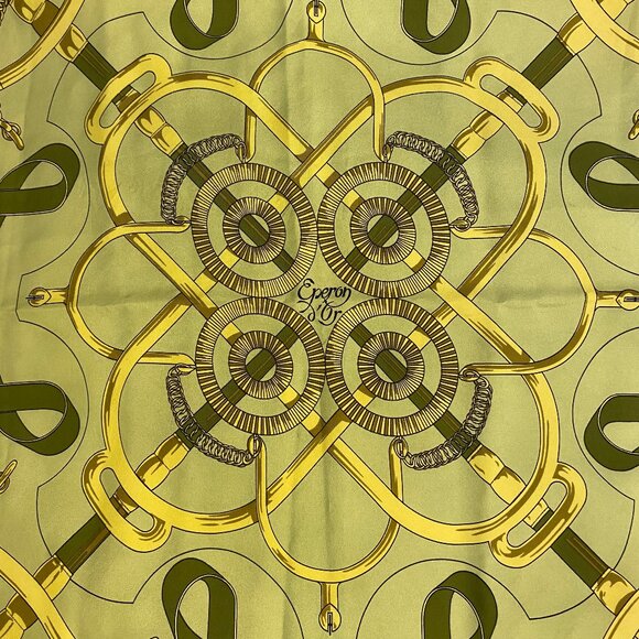 HERMÈS Vintage Silk Scarf Eperon d'Or - Picture 2 of 9